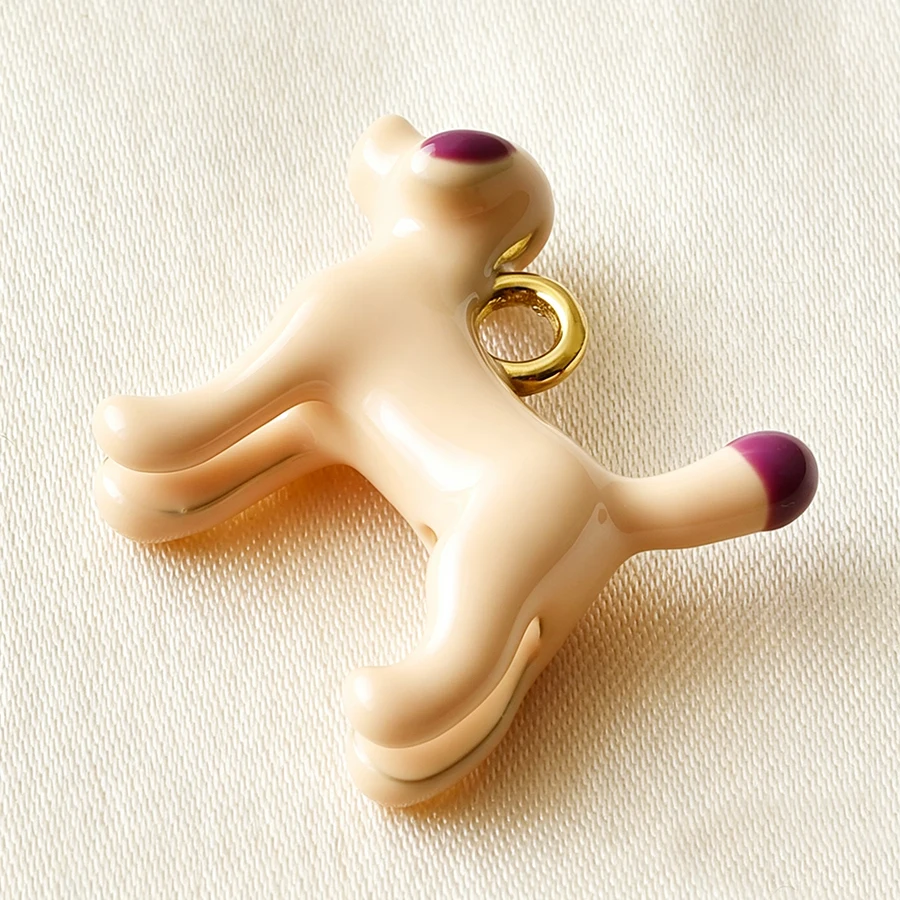 10pcs Enamel Animal Charms Koala Yellow Duck Monkey Giraffe Stainless Steel Pendant For Bracelet Necklace Keychain DIY Jewelry view 4