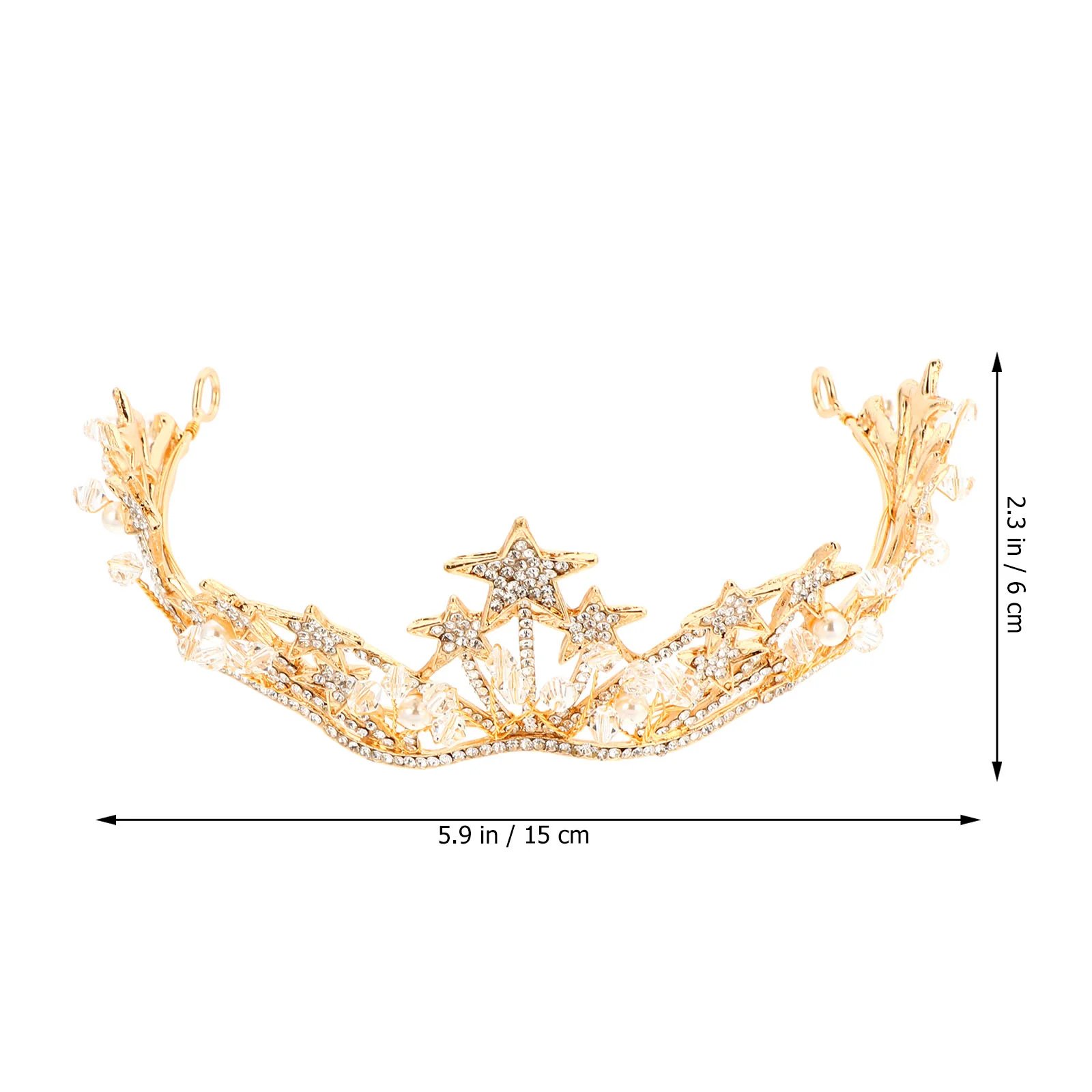 Estrela coroa noiva headpieces para casamento os acessórios de cabelo de natal strass ouro