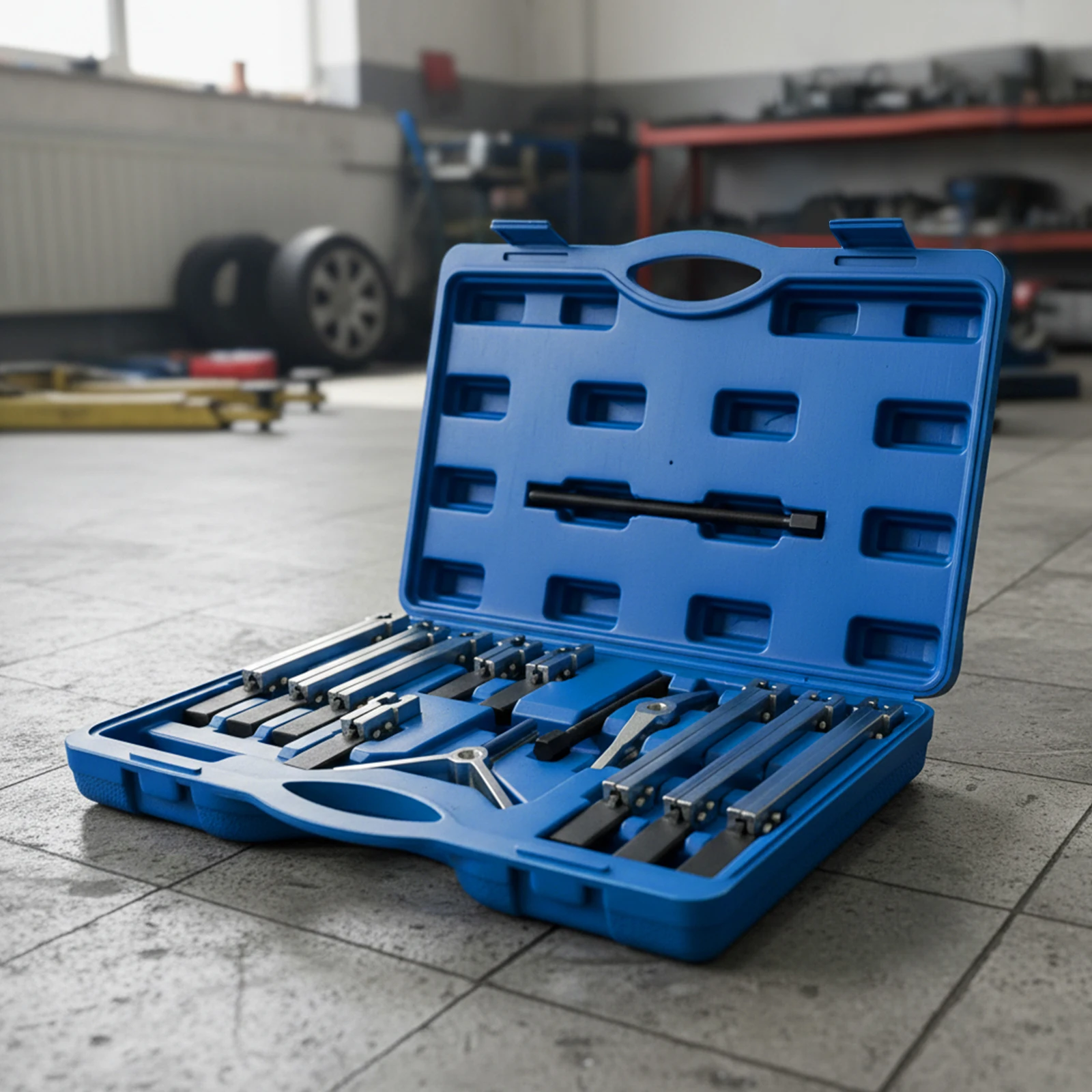 

13Pcs Bearing Puller Kit, Heavy Duty 2 Jaw & 3 Jaw Flywheel Gear Pulley Puller Set,Reversible Claw Removal Tool with Storage Box