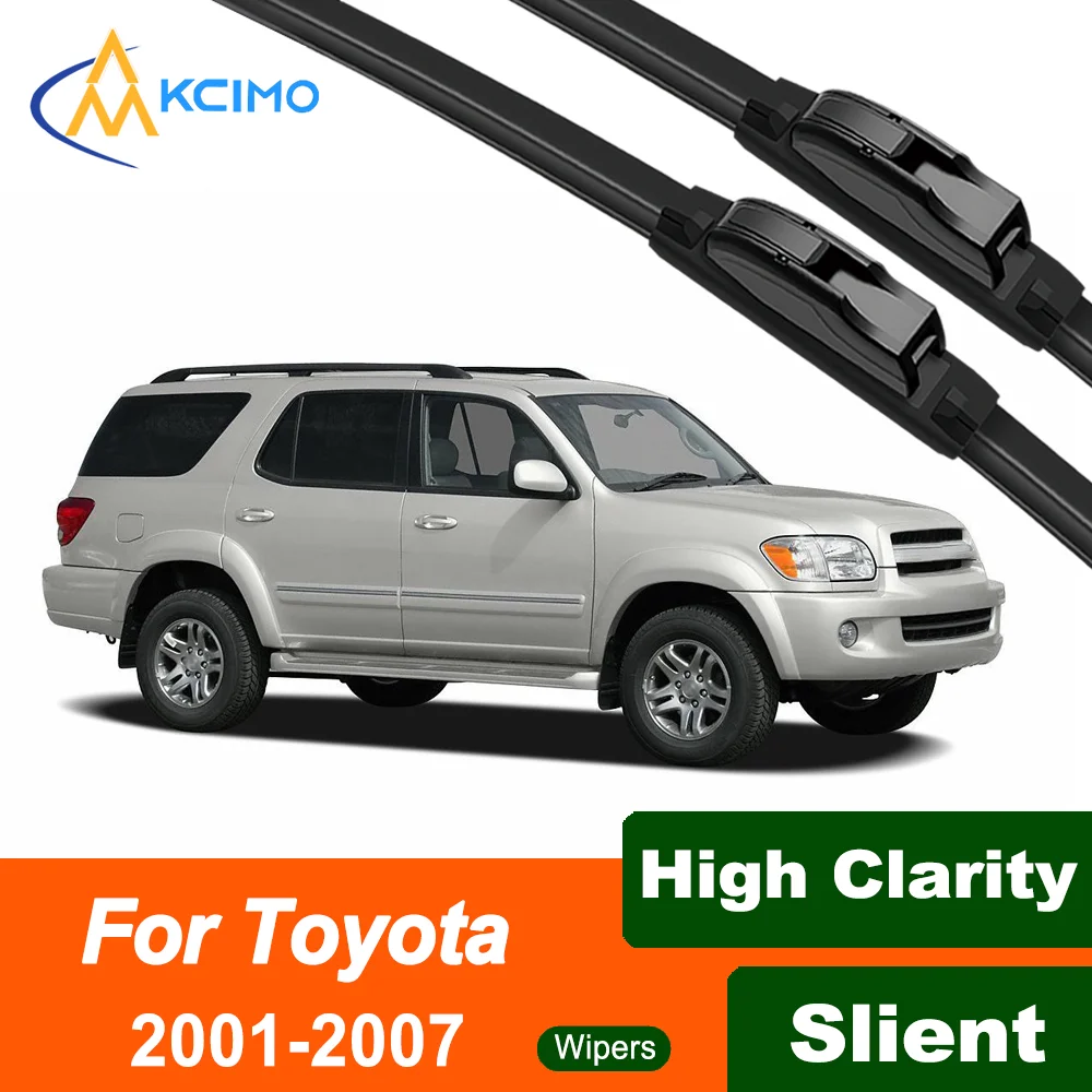 

Комплект бесшумных черных щеток переднего стеклоочистителя для Toyota Sequoia XK30 XK40 2001-2007 Автомобильные аксессуары для стеклоочистителей лобового стекла