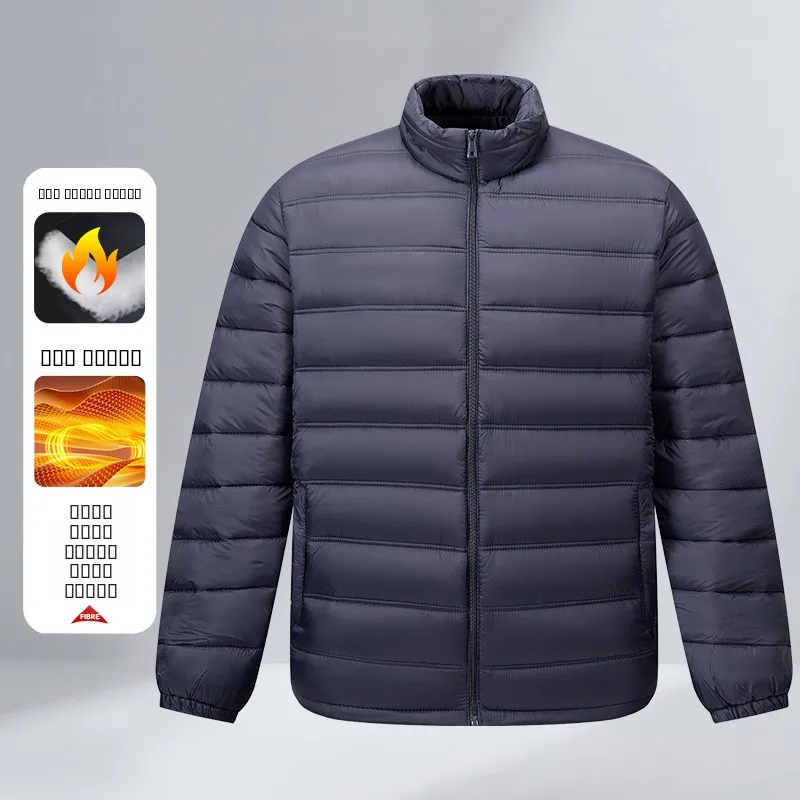 

Faionable Casual ort Cotton Jaet Stand Collar Windproof Warm Winter 2025 Busin Gentleman Stand Fit Polyester Fiber