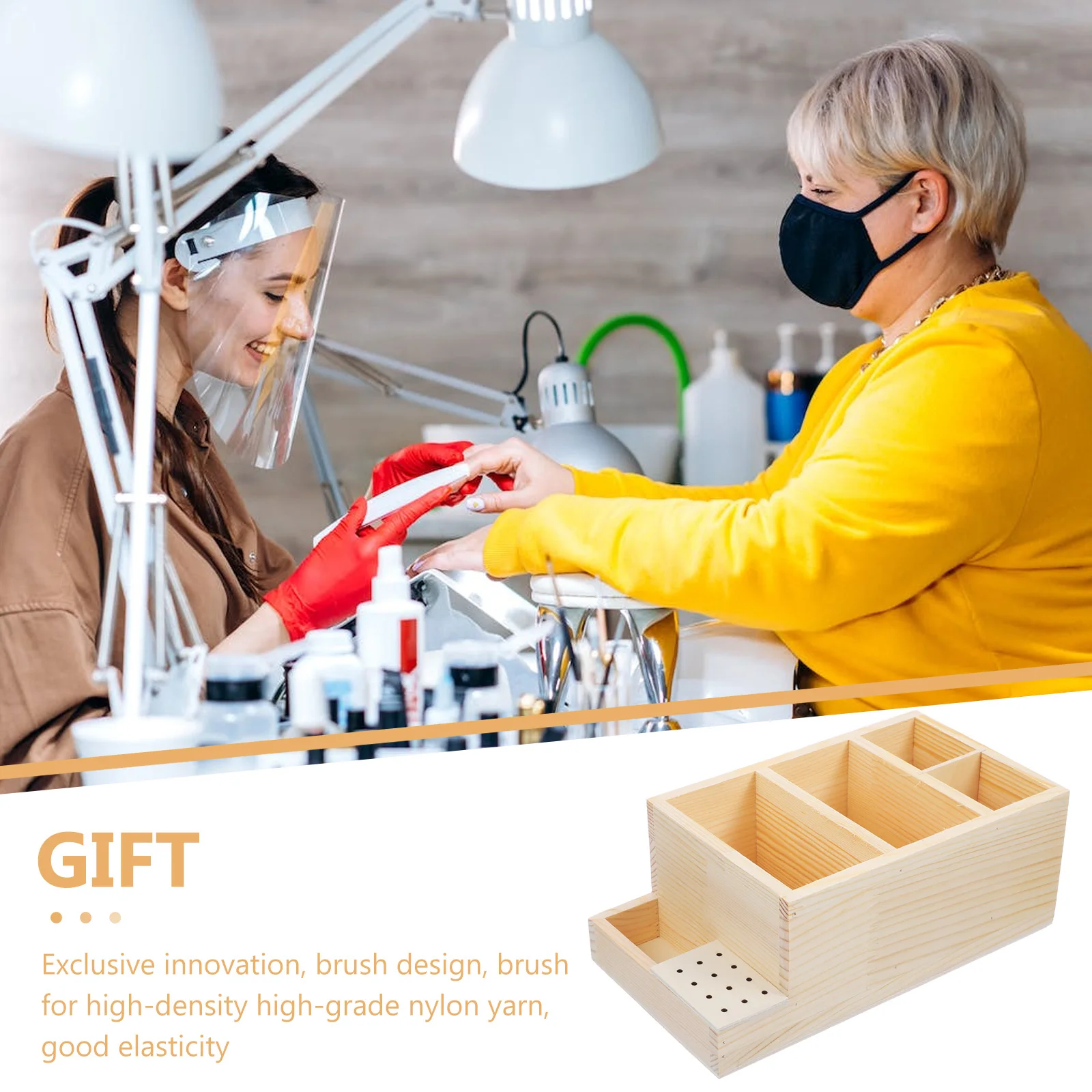 Nail Drill Bits Storage Box Polishing Head Organizer Tool Case for Manicure Supplies Grinding Display Accessories Holder