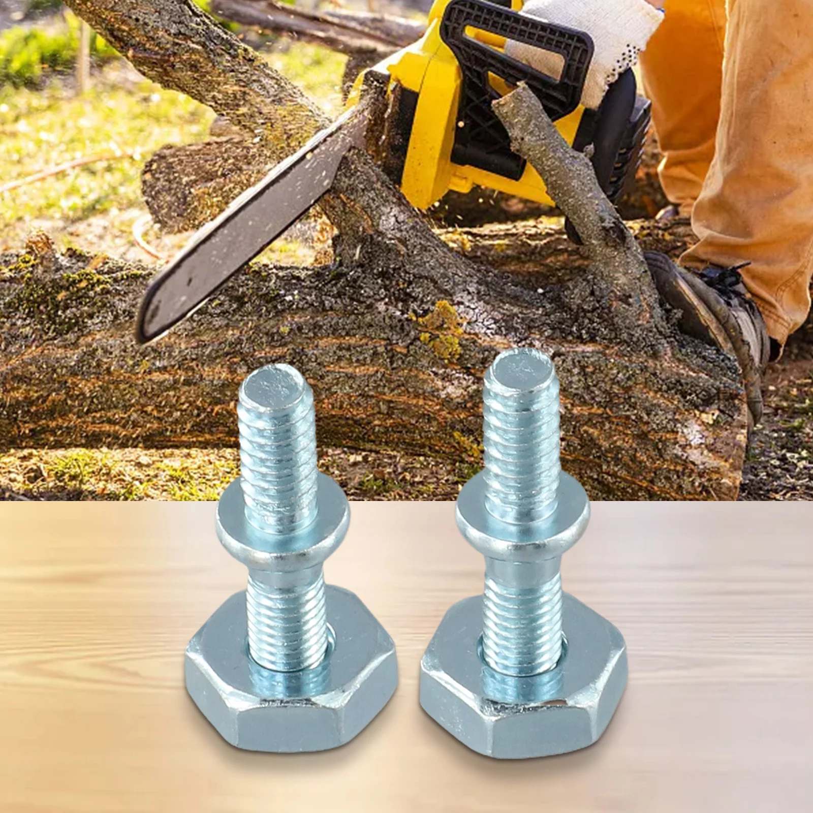 

2 пары шпилек и гаек для бензопилы MS170 MS180 MS210 MS230 MS250, серебряные наборы деталей для инструментов, детали для электрической пилы