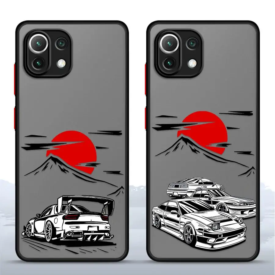 Casing Sampul Lembut Mobil Drift Jepang untuk Xiaomi Mi 12X 12T 11T Pro 11 Lite 11T