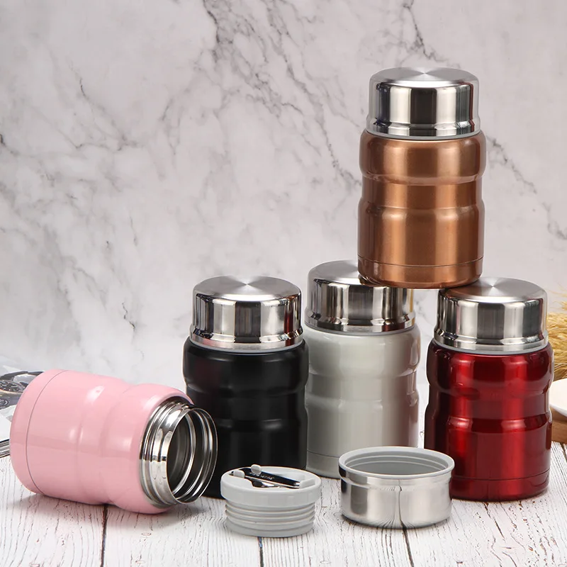 Tasse Thermos sous vide en acier créative, 500ml, Double paroi, pour la maison, bouillie, soupe, Pot sous vide