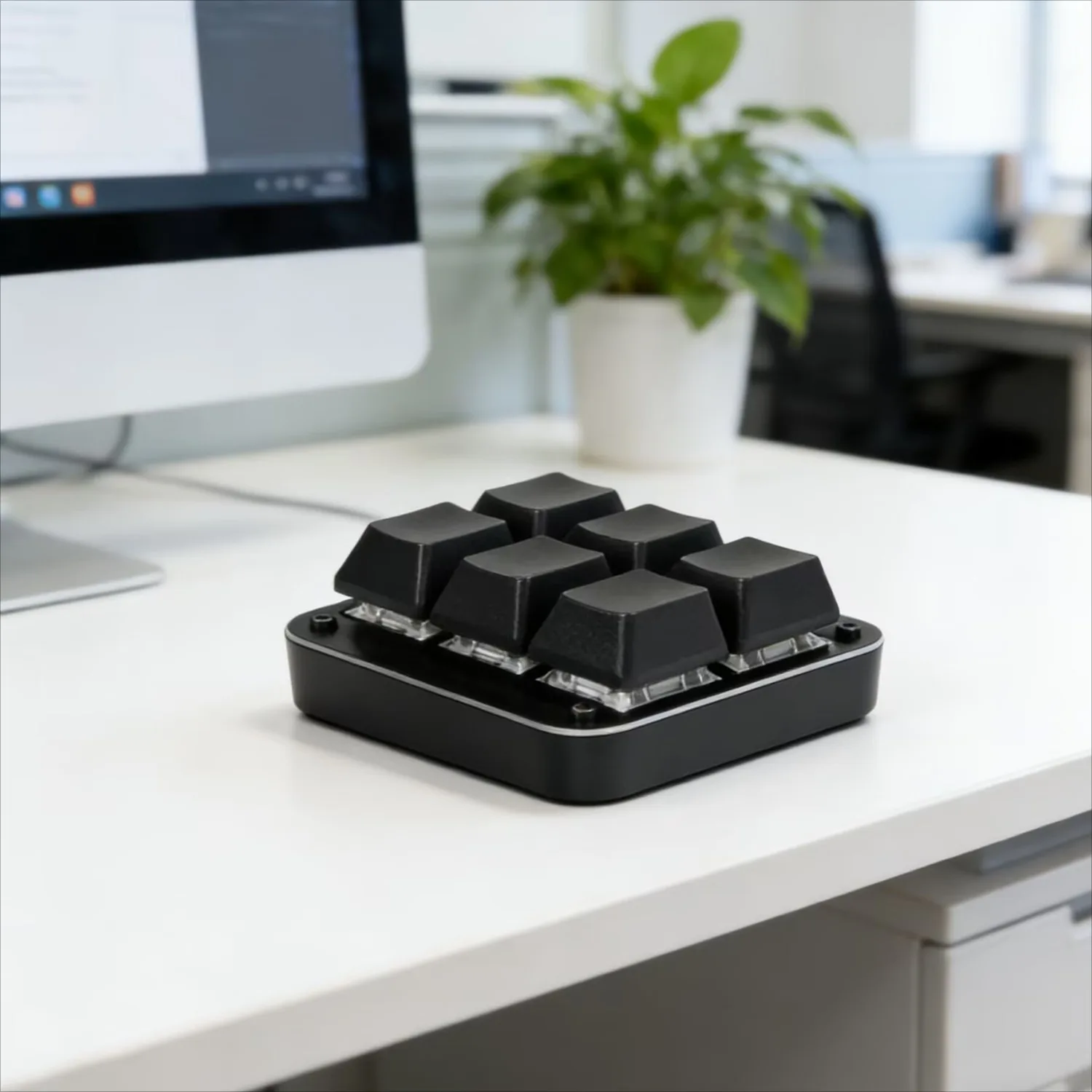 

6-key 3-mode Mechanical Keyboard Supports Bluetooth/USB/2.4G, with Shortcut Keys for Macro Programminggameoffice