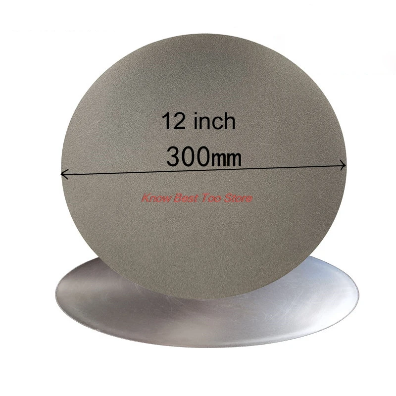 

1PCS 12” 300mm 80-2000# Large Size Diamond Coated Flat Lap Wheel Lapidary Polishing Grinding Disc