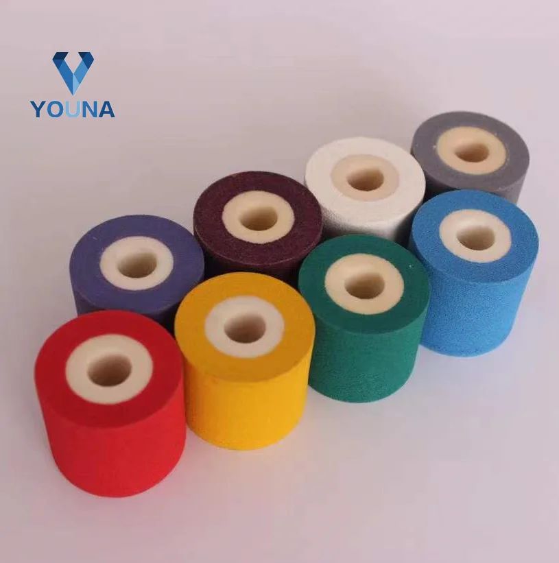 36*32mm 12pcs/Box Colorful Hot Stamp Solid Ink Roll Red Whrite Blue Yellow Green Gray Cartridge Coding Roller Clear Printing