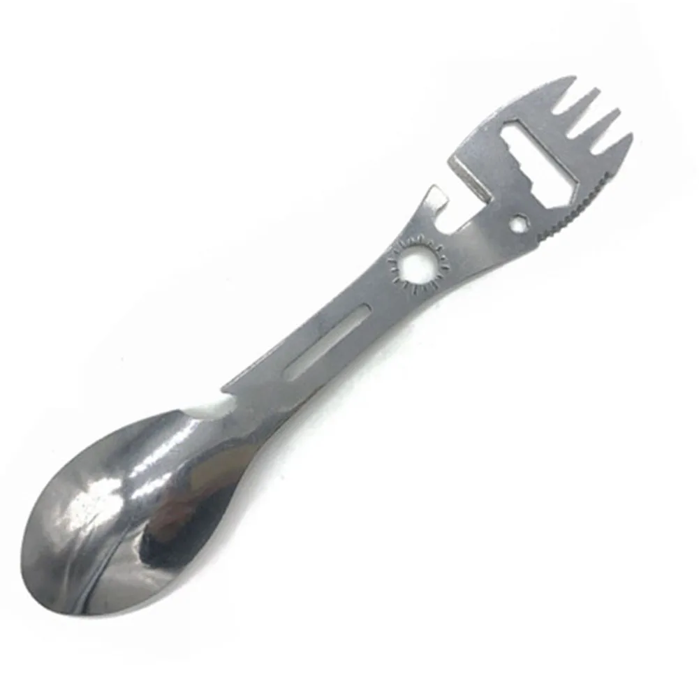 Camping and Survival Tool Spoon Fork Opener Multitool Lightweight and Portable Must Have for Outdoor Activities