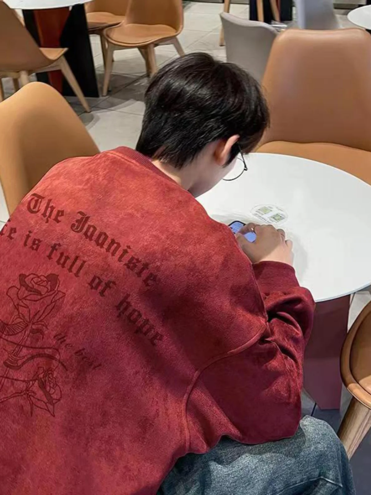 

Мужская толстовка больших размеров в гонконгском ретро-стиле из замши, на флисовой подкладке, осенне-зимняя, утепленная, для пар