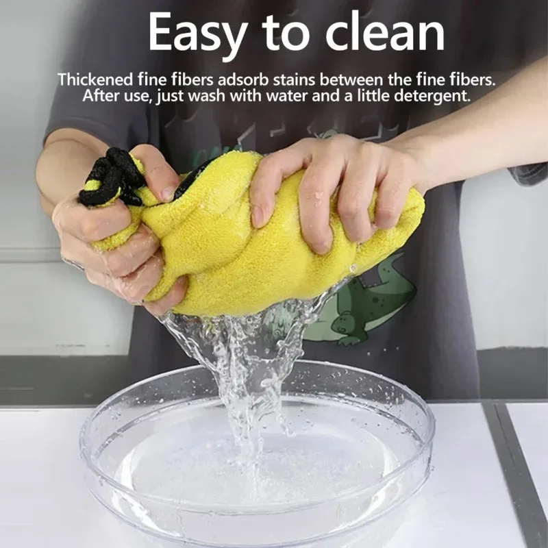1-20pcs Thicken Microfiber Cloths Double Sides Cleaning Towels Car Washing Drying Cloth Super Absorbent Auto Detailing Towel Rag