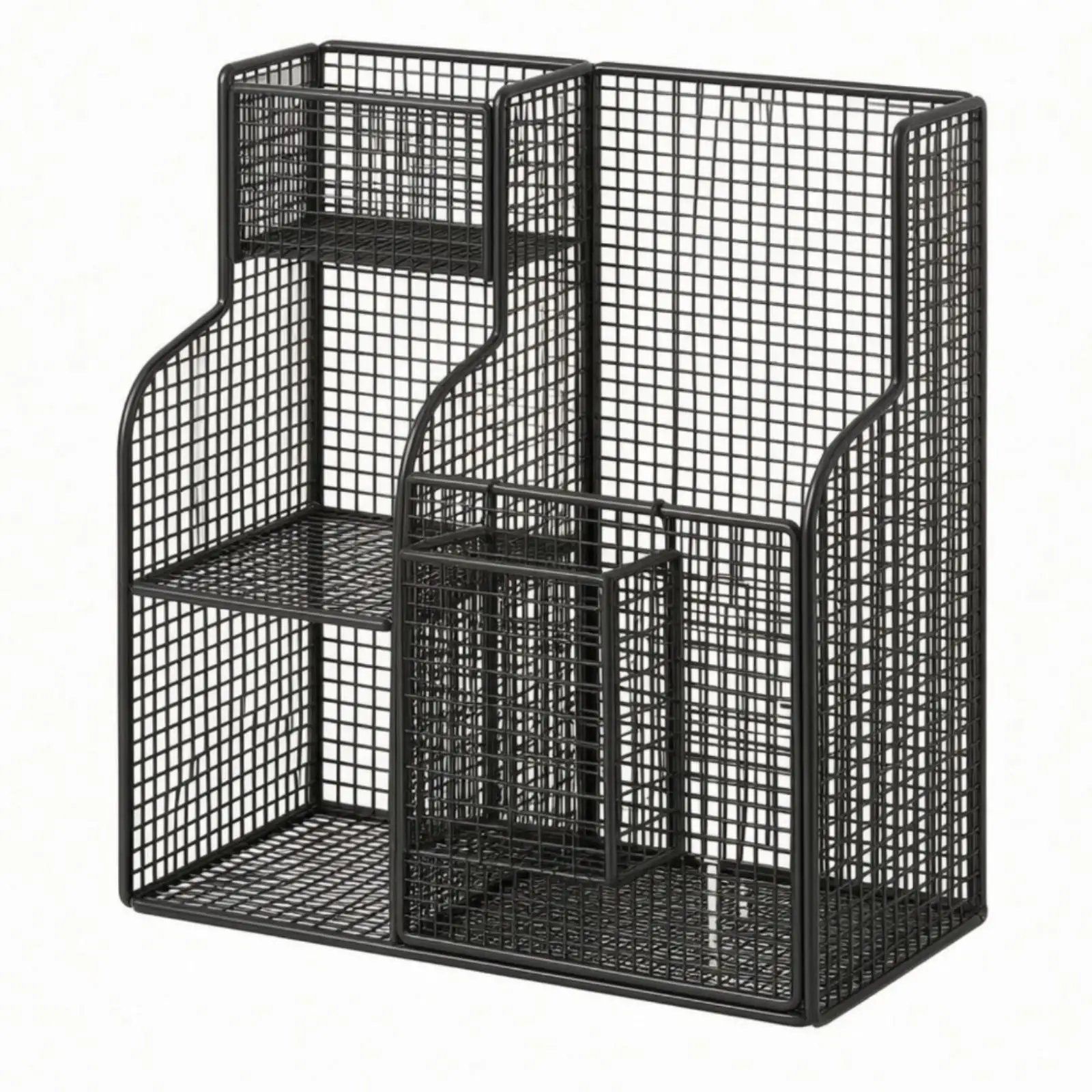Sports Storage Basket on Casters Iron Wire Rack for Basketball Gear Badminton Rackets Fitness Tools for Home Gym Organization