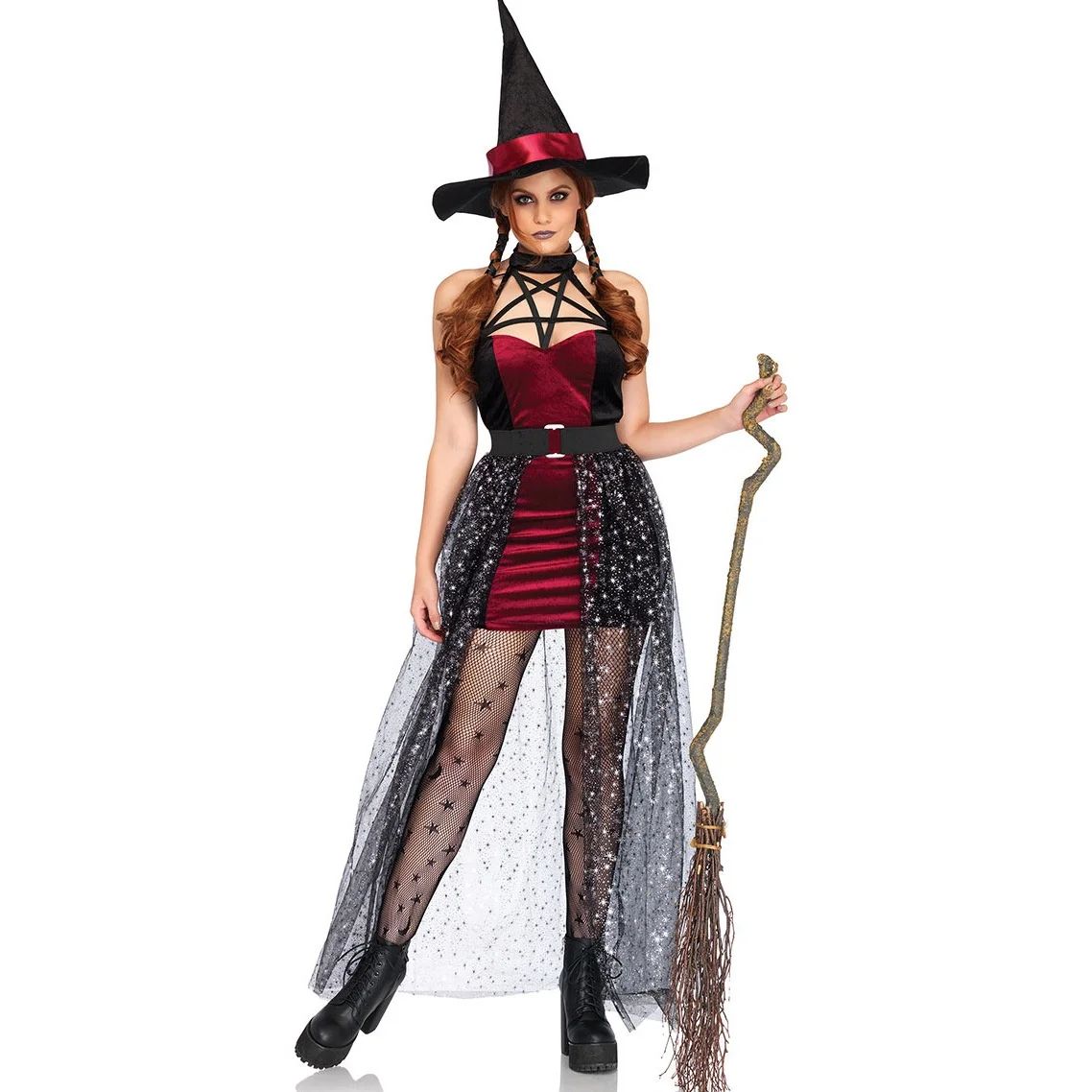 مجموعة أزياء الساحرة للهالوين بأسلوب مصاصي الدماء، ملابس نسائية صينية الصنع، مجموعة خريف 202، زي مسرحي #2