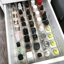 ARCO DIY Drawer Dividers For ALEX 5 And 9 Drawer Unit, Acrylic Drawer Inserts Makeup Organizer Storage Foundation Dividers Set 4