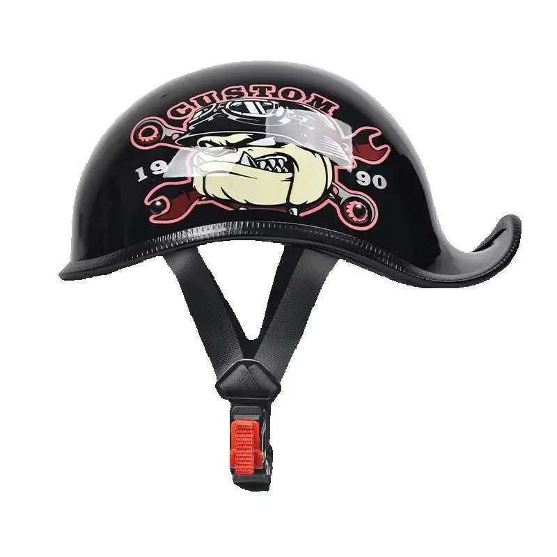 High Quality Motorcycle Half Face Retro Scoop Helmets Custom Factory Design with Comfortable Abs Lining Cycling Helmet Wholesale