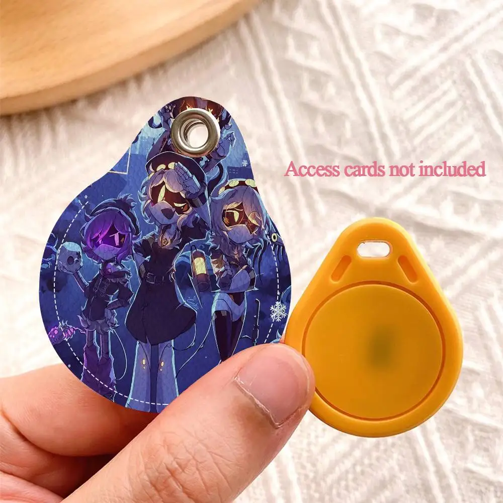 M-Murder Drones Adorable Teardrop Acc Control Card Protector Bus Keychain Elevator Card Holder Student PU Material