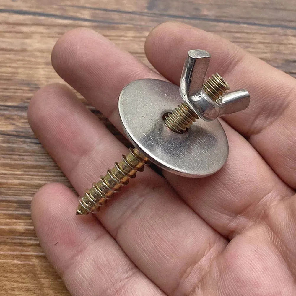 1Set Super Compressive Resistance Bird Cage Retaining Screws with Gaskets Easy Install Stable Hold Bird Perch Accessories Kit