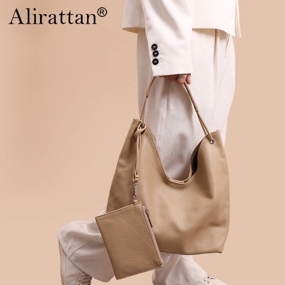 

Alirattan 2025 New Soft Leather Large Capacity Crossbody Bag for Women Versatile Single Shoulder Women's Bag Handbag
