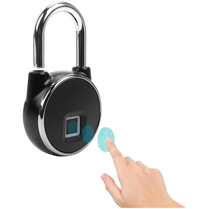 

Tuya Smart Lock Fingerprint Padlock Smart Padlock Cabinet Lock Dormitory Anti-Theft Lock USB Rechargeable Security Keyless Lock