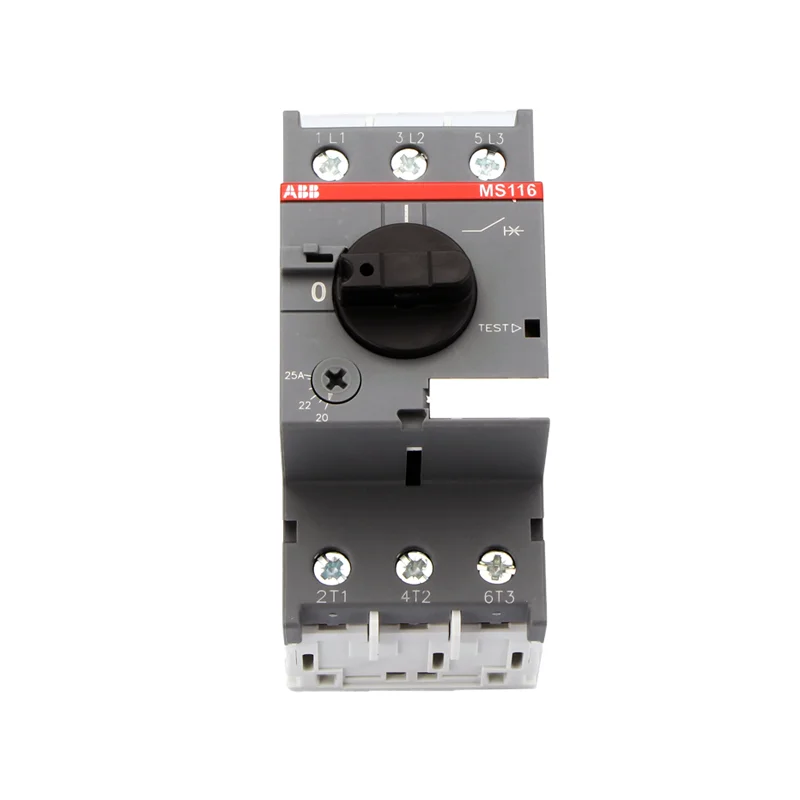 ABB Motor protector motor circuit breaker switch MS116-0.4A0.63A1A1.6A2.5A4A6.3A10A12A16A20A25A32A3VE1GV2