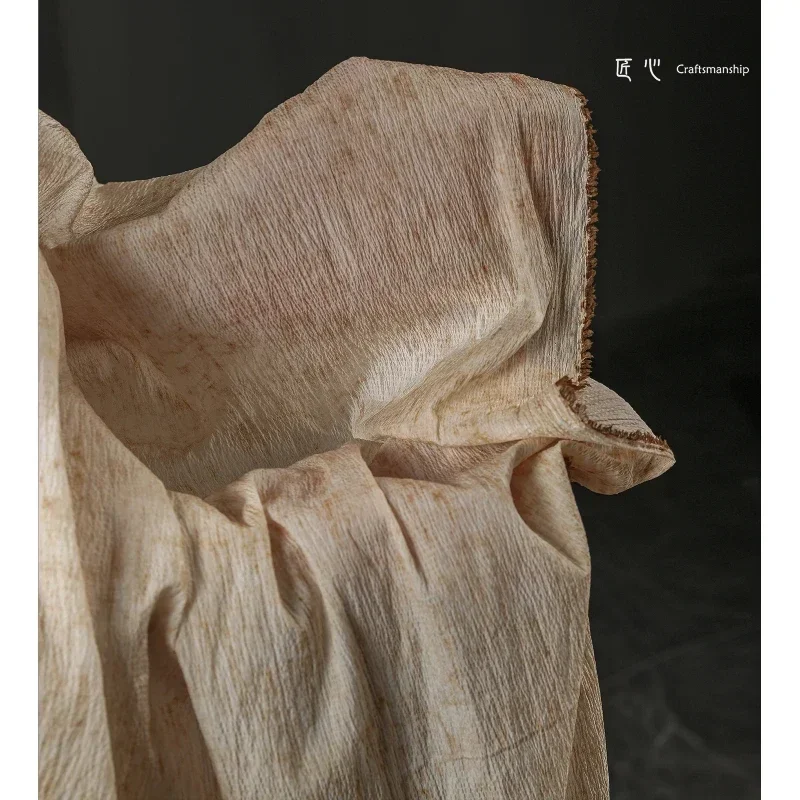 الجمل المشمش سحق النسيج سترة فستان الملابس مصمم DIY القماش الخياطة بواسطة متر المواد بالجملة