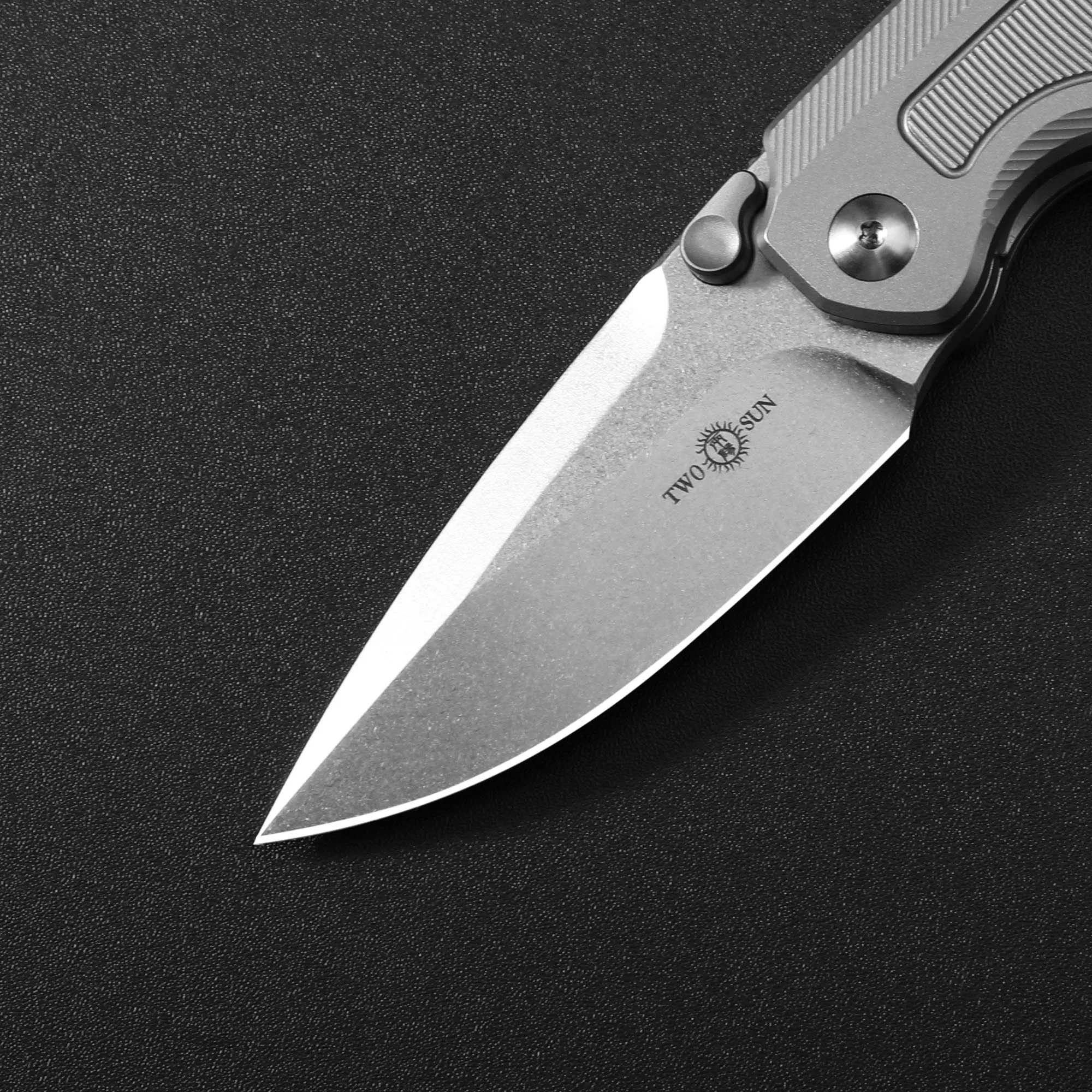 Twosun ts439 faca de bolso dobrável aço m390 lâmina resistente alça titânio ao ar livre tático acampamento multi ferramenta corte