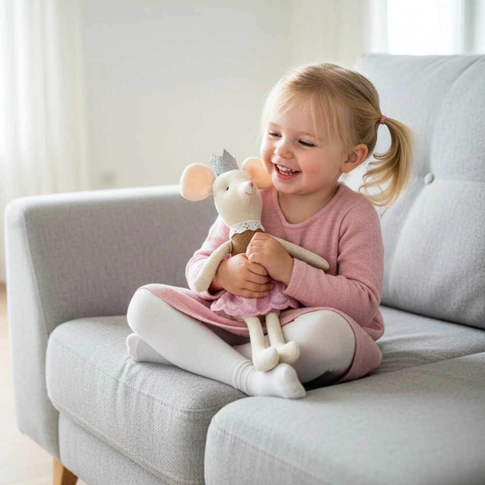 

Игрушки для девочек Легкомыческая мышь, мягкие плюшевые игрушки, 30 см, рождественский подарок, каваи, мышь, кровать, коробка, куклы-животные