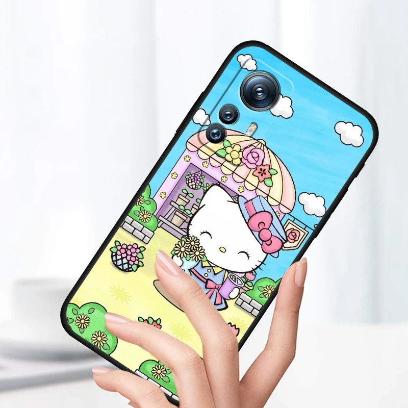 Sanrio Hello Kitty Cute Cartoon For Xiaomi Mi 14 13T 13 12T 12 11T 11i 11 10T 10 Pro Lite Ultra 5G Black Back Phone Case