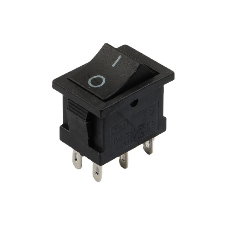 10 Buah/Lot KCD2-202-6P Warna Hitam On-Off 6 Pin 15*21 Rocker Switch