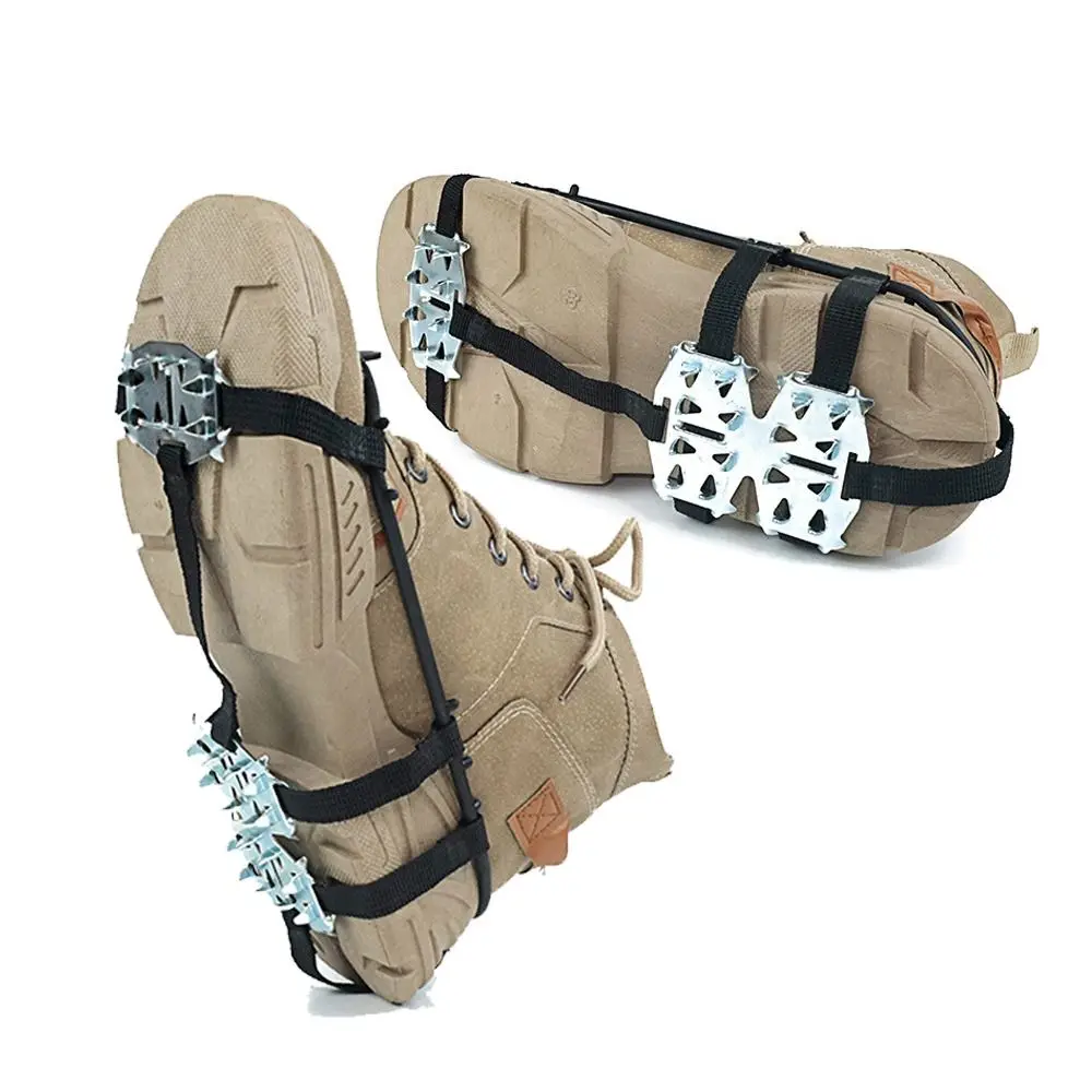 1Pair New Anti-Slip 24 Teeth Ice Claw Spike Shoe Covers Snow Shoes Crampons Universal Ice Gripper Spike Winter Outdoor For Shoes