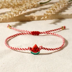 1/2/4/6/10pcs Red Friendship Rope Heishi Watermelon Women Bracelet Boho Jewelry As Lucky Gifts For Friend