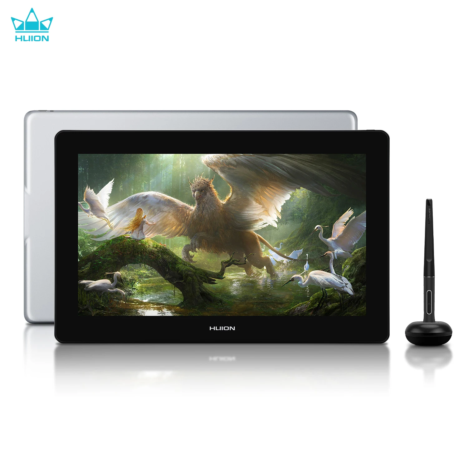 

Huion Graphics Tablet Kamvas Pro 16 4K Drawing Display 15.6 Inch Full-Laminated Screen 120% sRGB with Stand Battery-Free Stylus