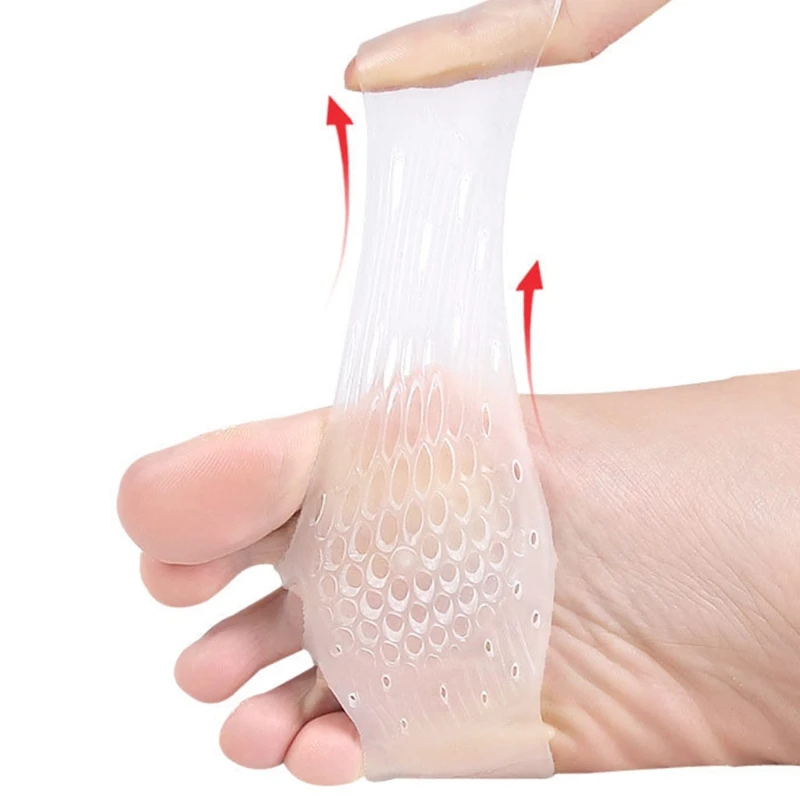 1 Pair Silicone Honeycomb Forefoot Pads Metatarsal Foot Cushions High Heel Inserts Support Insoles Prevent Blister Toe