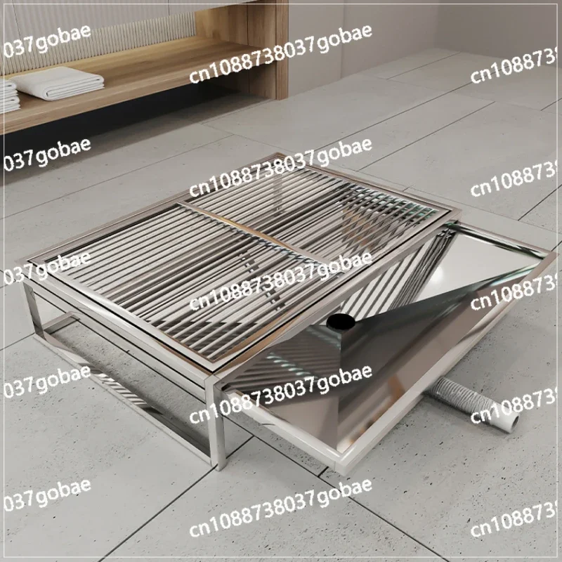 Stainless Steel Dog Toilet Medium Large Dog Anti-Stepping Shit Automatic Flushing Sewer Pet Dog Urine Bedpan