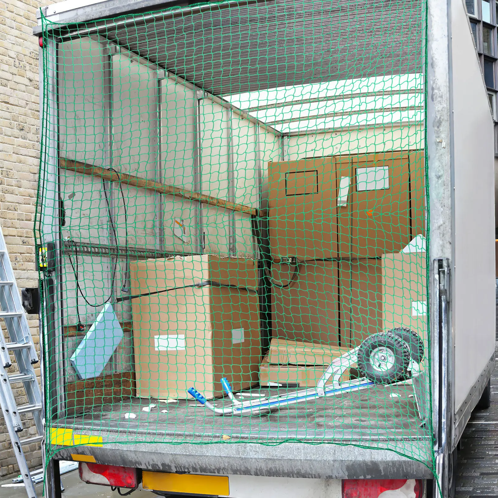 

Сетка для грузов в кузове грузовика, сверхпрочная, нейлоновая, универсальная, с эластичными шнурами, всепогодная, для прицепов, большого размера, усиленная, износостойкая