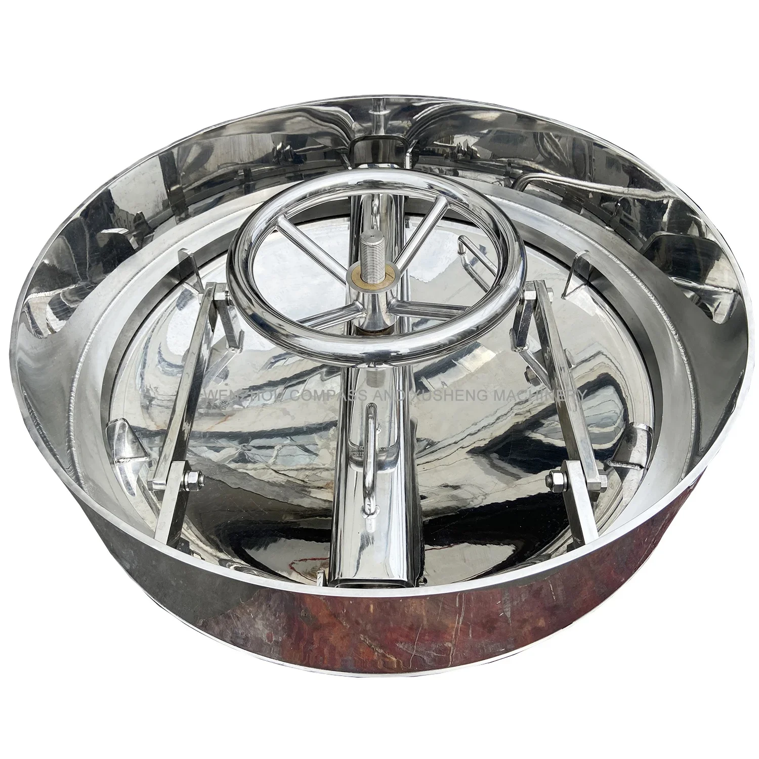 Popular Sale SS304 Inox SS316L Quality Stainless Steel Round Pressure Quick Inward Opening Tank Manhole Cover With Matte Polish