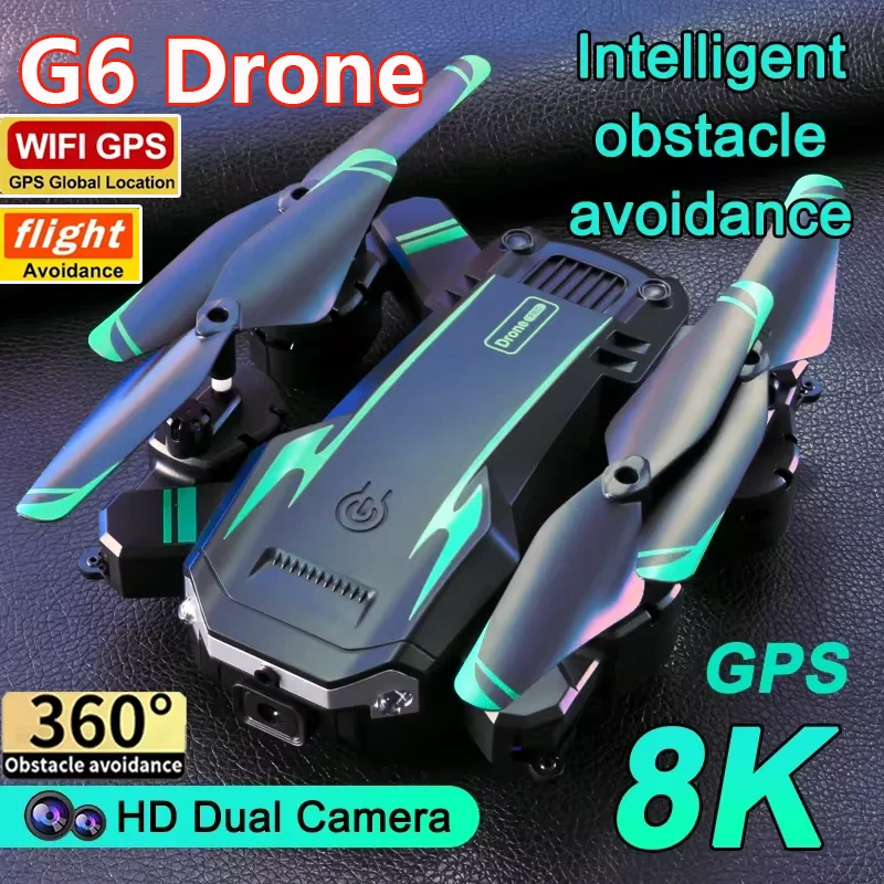 طائرة بدون طيار احترافية جديدة G6 GPS 8K HD كاميرات مزدوجة التصوير الجوي متعدد الاتجاهات لتجنب العوائق رباعية الدوار مسافة RC 3 كجم #1