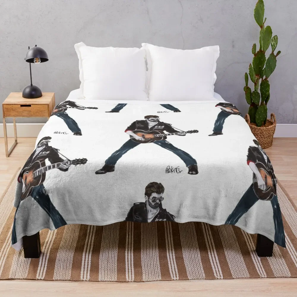 

George Michael Throw Blanket Outdoor Soft Blanket for Picnic Beach Camping
