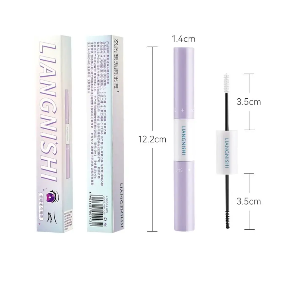 Zijdevezelborstel Wimperlijm Mascara Lash Lift Vormgeven Pluizige Wimperverlenging 2-in-1 Verlenging Wimpers Krultang Vrouwen