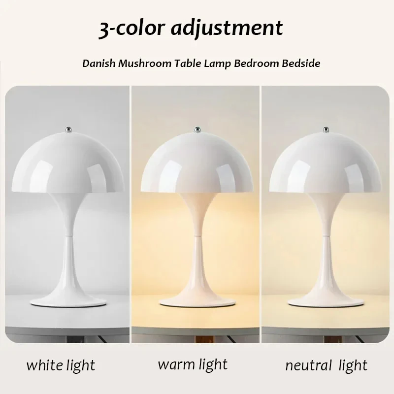 Mushroom Flower Bud LED Rechargeable Table Lamps Desk Lamp Touch Night Lights for Bedroom Restaurant Cafe Modern Decorate Light