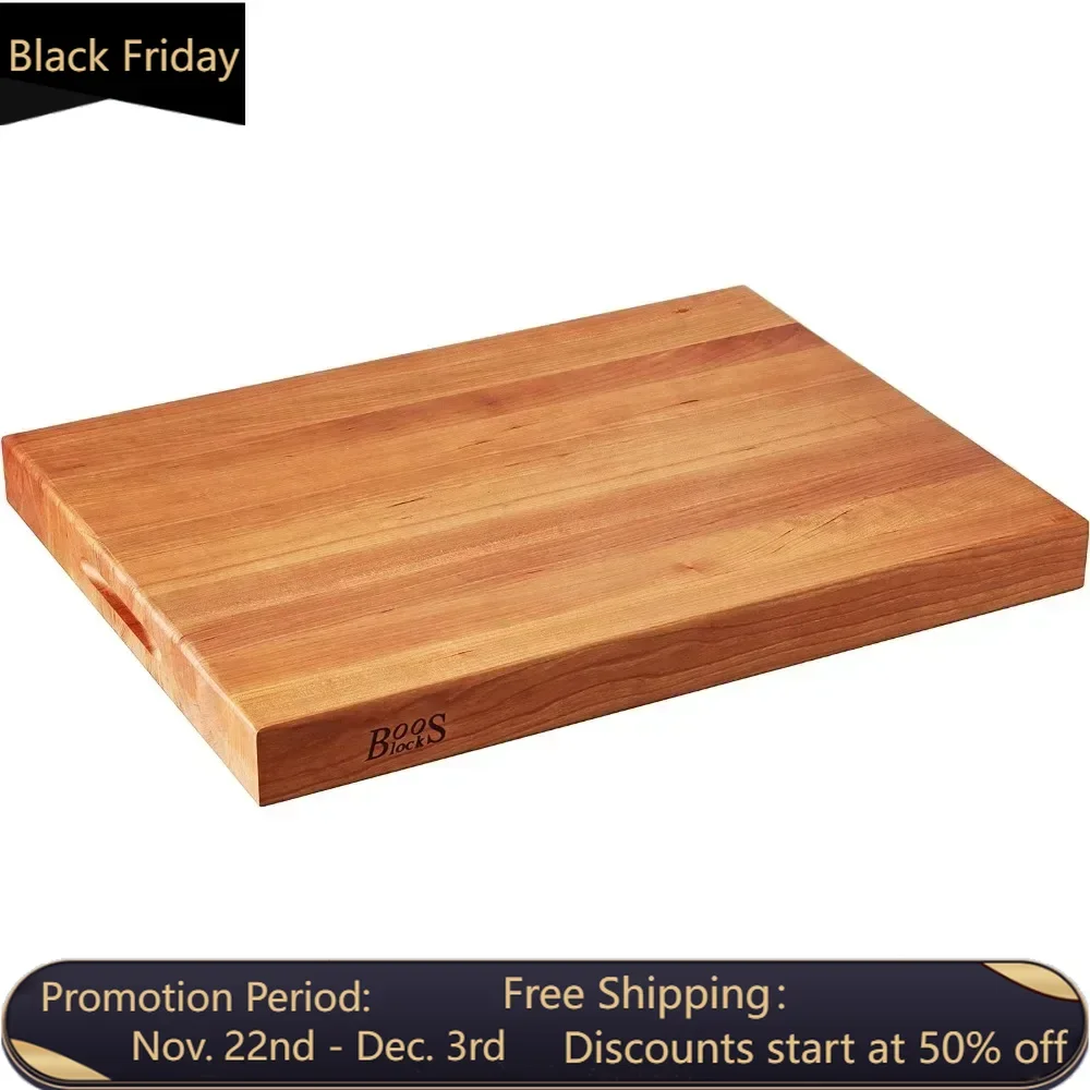 Cutting Table Block CHY-RA03 Maple Wood Edge Grain Reversible Cutting Board 24 Inches X 18 Inches X 2.25 Inches Kitchen Supplies