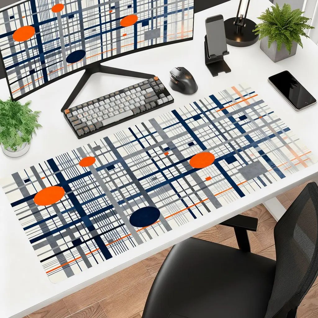 Brand Geometric Iron Art Mouse Pad Non-Slip Washable Thick 2Mm Polyester For Office Laptop Gaming Desk Mat HD Print Circles