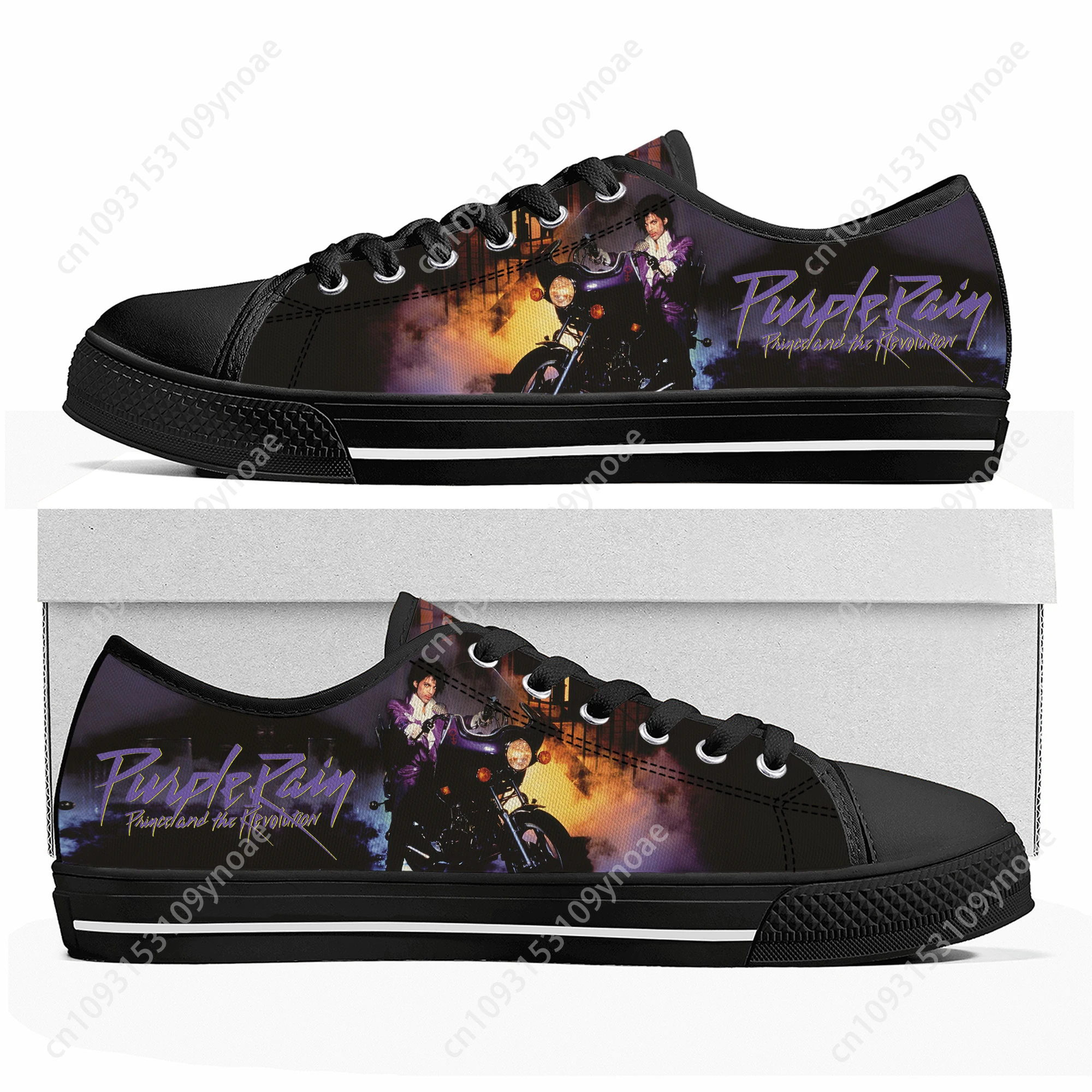 

Prince Rogers Nelson Purple Rain Low Top High Quality Sneakers Men Women Teenager Canvas Sneaker Casual Couple Shoes Custom Shoe