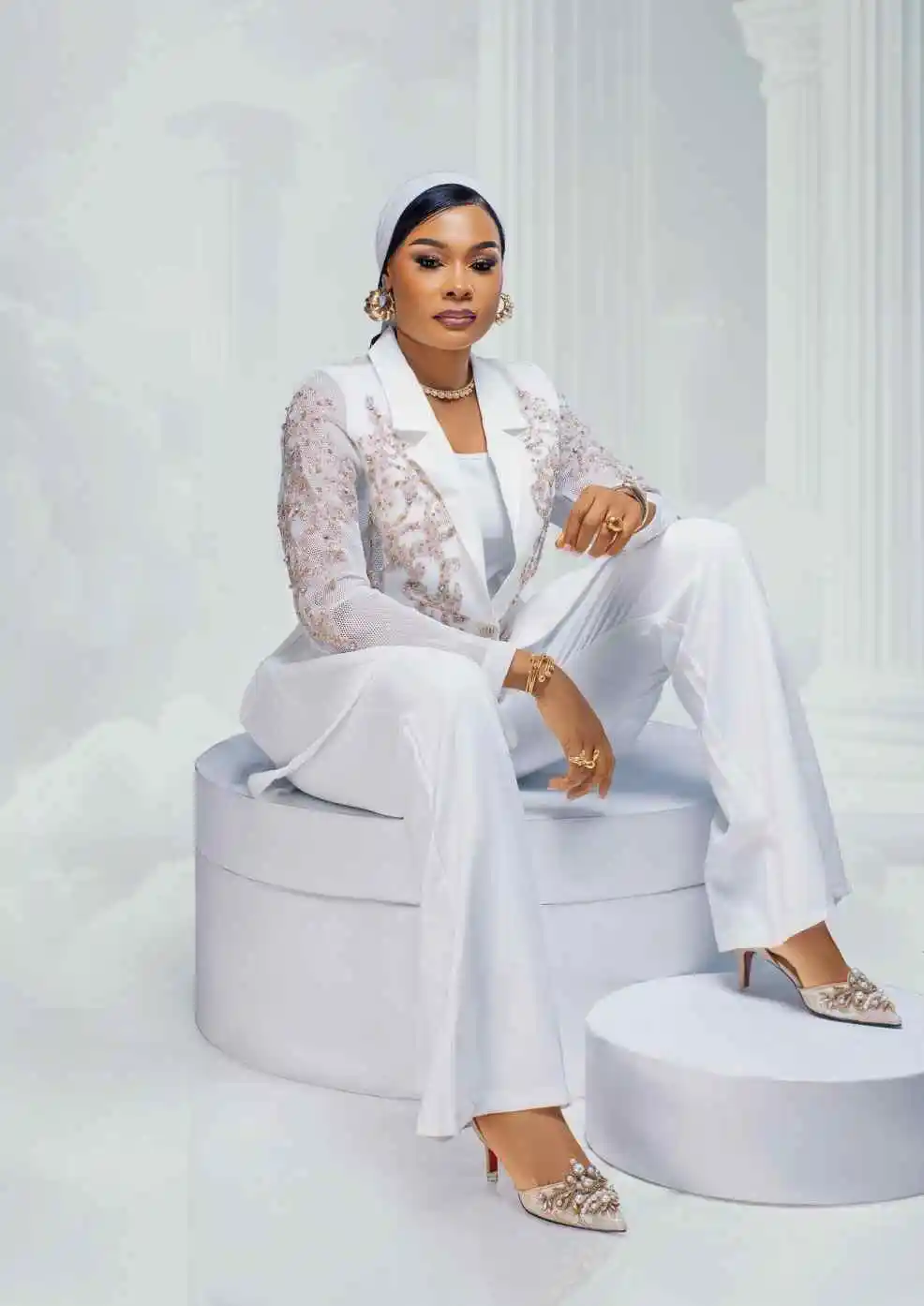 Elegant Beaded Women Suits Dresses Vintage Notche Lapel One Button Applique Blazer Prom Party Suits Customized 2 Pieces Set