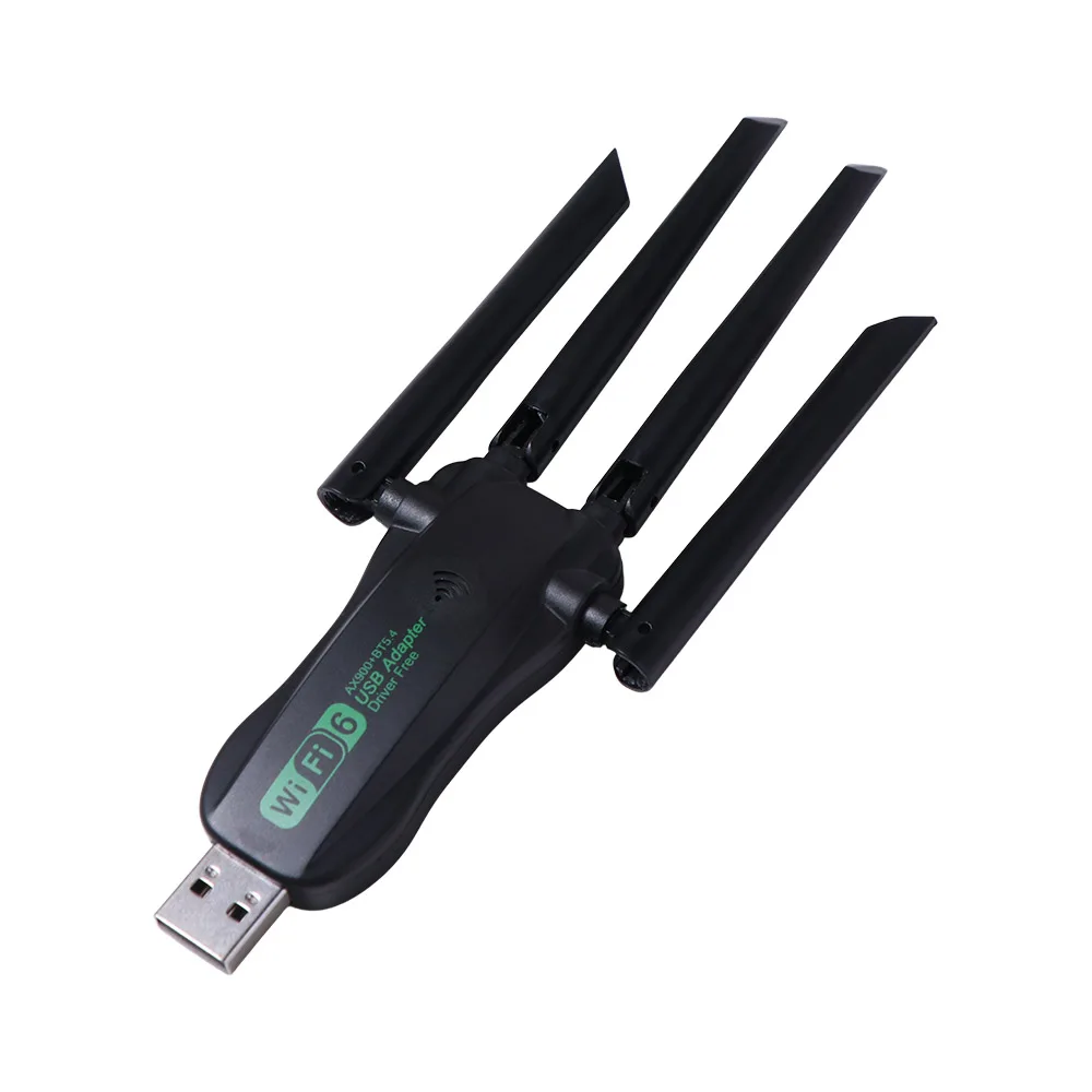 AX900 ثنائي النطاق WiFi6 USB محول بلوتوث 5.4 2.4G/5Ghz 900Mbps واي فاي دونغل استقبال بطاقة الشبكة اللاسلكية قوية