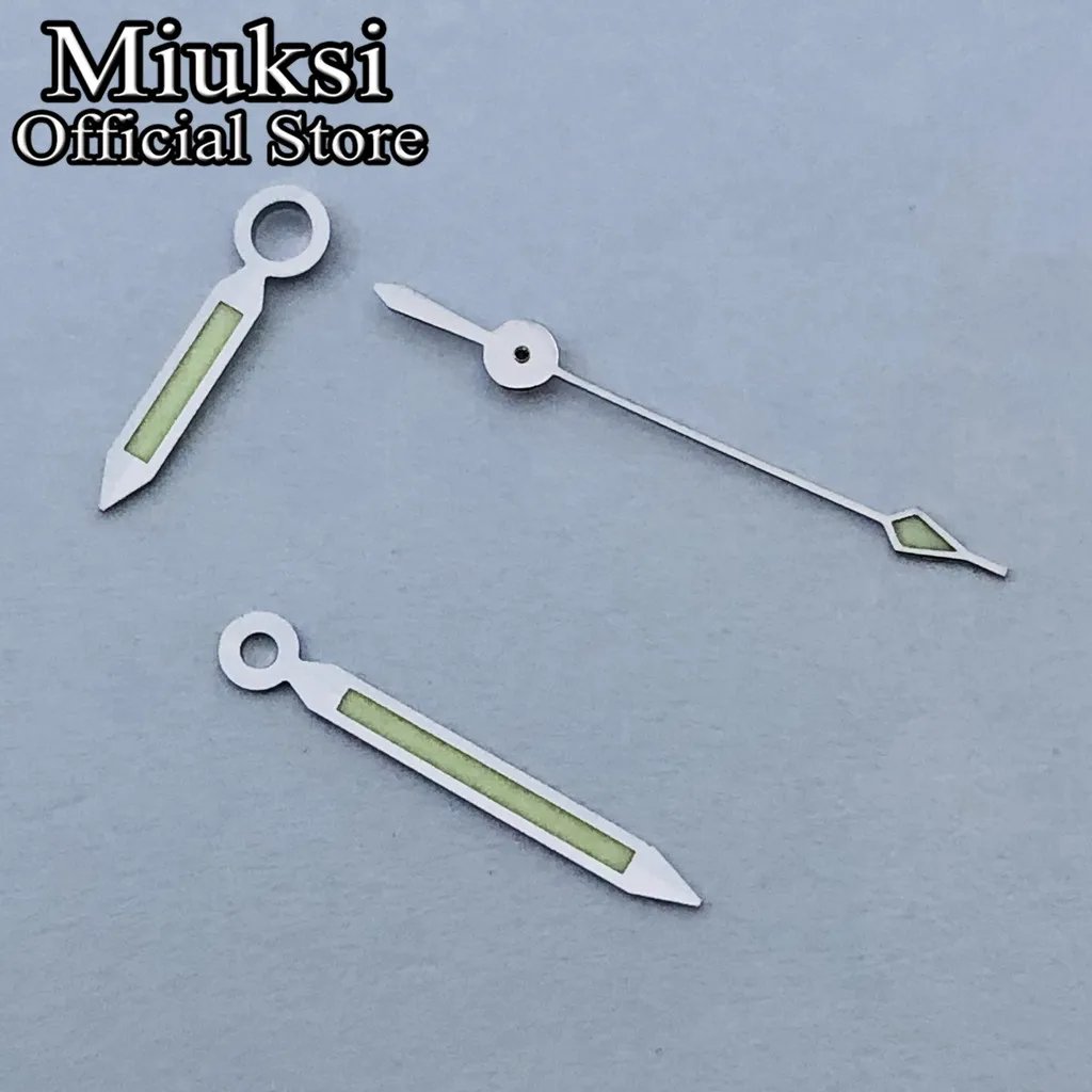 Miuksi silver gold black watch hands green luminous hands fit NH35 NH36 ETA2824 2836 PT5000 Miyota8205 8215 movement