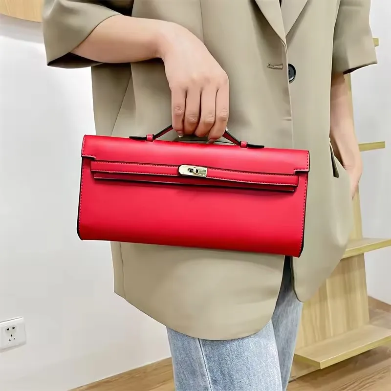 حقيبة يد جلدية كلاسيكية أنيقة للسيدات - مع مقصورات داخلية عالية الجودة من قبل العلامة التجارية الشهيرة #6