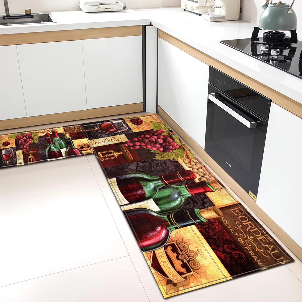 Custom Kitchen Rug Home Living Room Bedroom Tatami Balcony Floor Decor Carpet House Bath Hallway Entrance Door Non-Slip Foot Mat