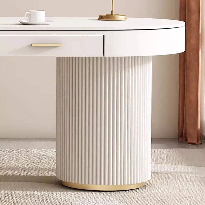 طاولة ورشة عمل مكتب أوتوماتيكي على شكل حرف L تعديل ارتفاع الألعاب كرسي أبيض مساعد ملحقات دراسة المكتب التنفيذي الحركة