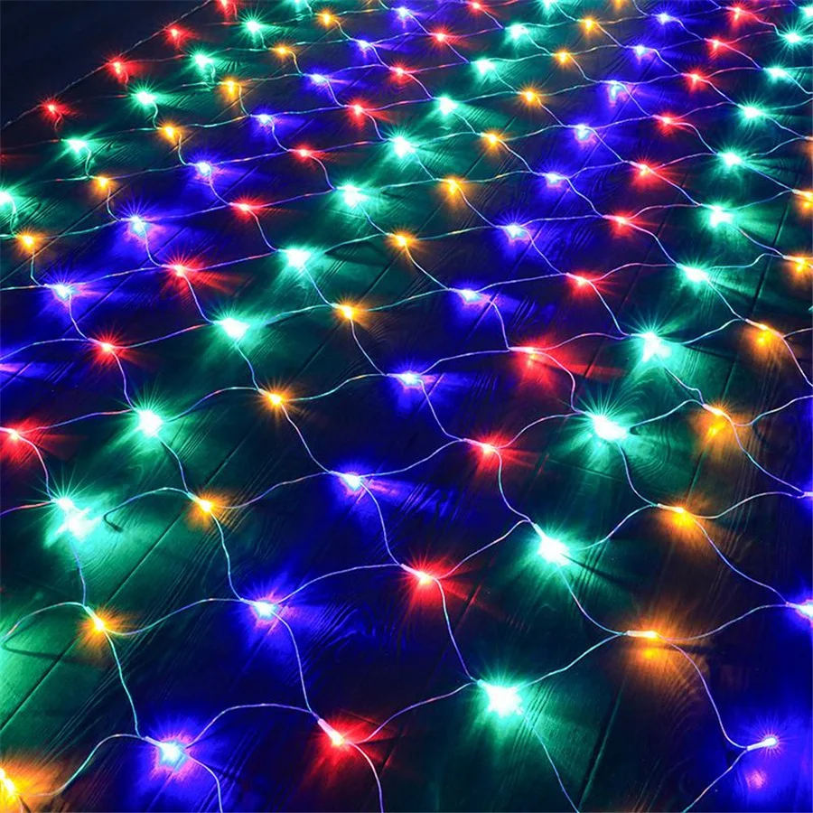 

3*2M/2*2M LED Net Mesh Lights Waterproof Christmas Curtain String Lights Outdoor Fairy Lights Garland for Party Courtyard Decor